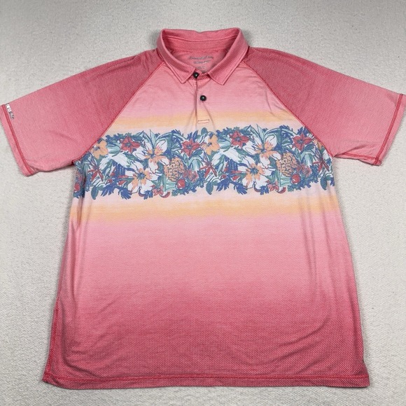 Tommy Bahama Other - Tommy Bahama Polo Shirt Mens XL IslandZone Performance Breathable Hawaiian Aloha